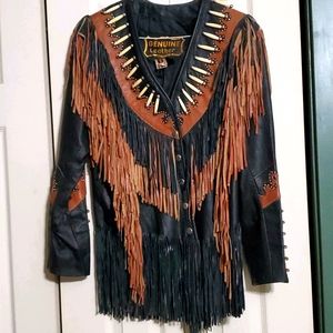 Vintage all Leather fringe jacket